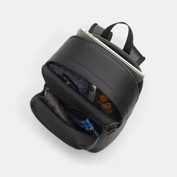 NWT！COSMIC COACH WEST BACKPACK IN SIGNATURE CANVAS WITH ROBOT PRINT（COACH CW326） - Picture 11 of 14